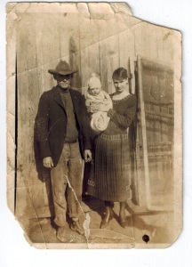 My great grandparents holding my grandfather, Garvin Davidson, in 1921.  Just a decade later this family would live through the Great Depression in Oklahoma. 